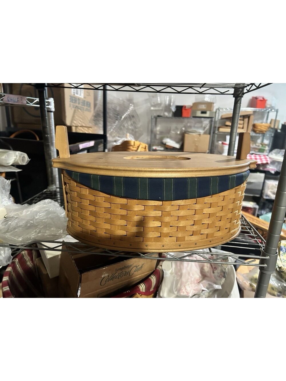 Longaberger 2004 Collectors Club Family Legacy Basket Liner Protector Lid Combo